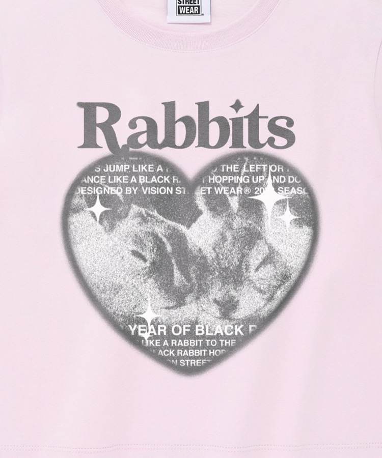 VSW Crop Rabbit T-Shirts Pink